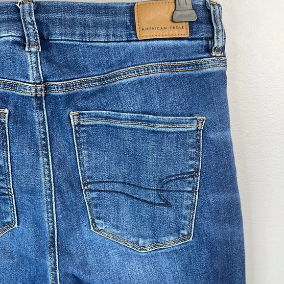 AMERICAN EAGLE Curvy Hi-Rise Jegging Jeans Blue Dark Wash Denim Stretch Size 6 - Picture 5 of 12